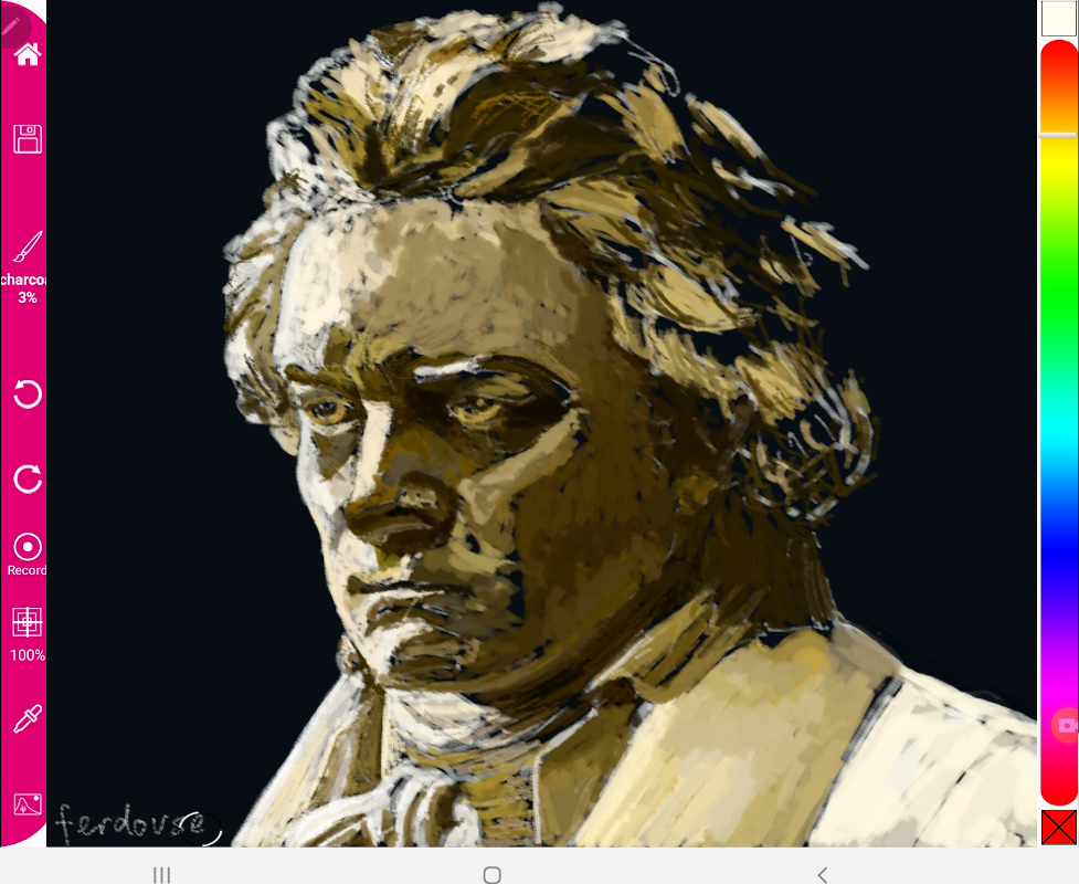 Beethoven - Charcoal brush