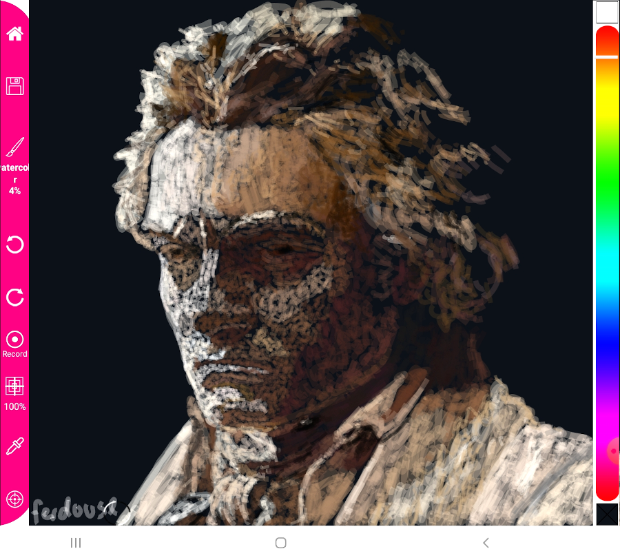 Beethoven - water color brush