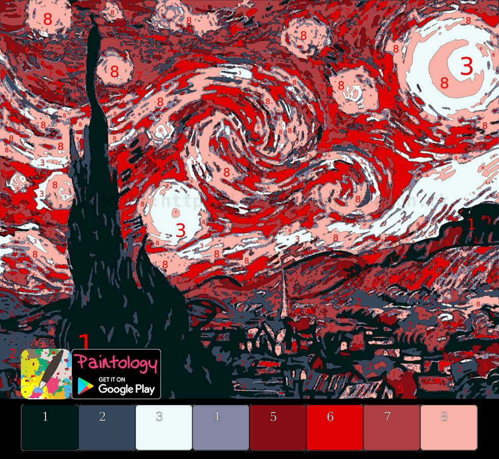 red starry night - featured