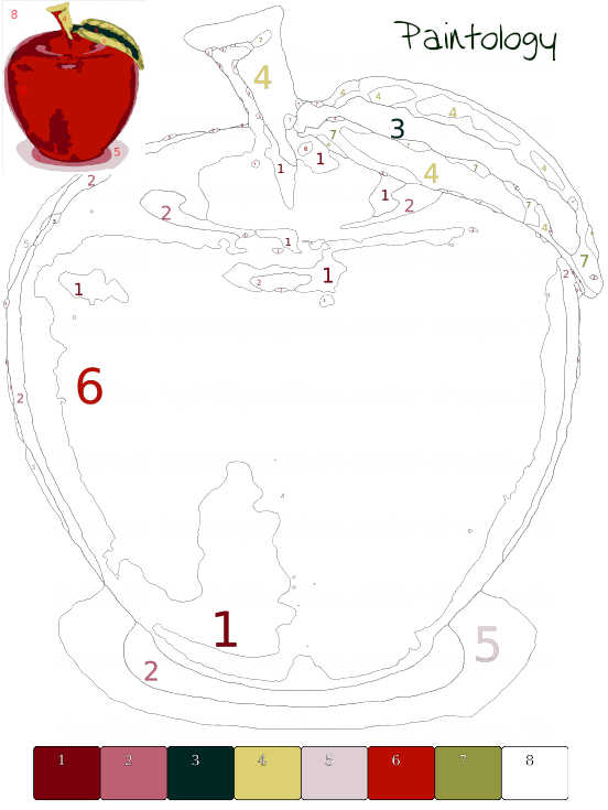 glass apple 1 - PbyNo template