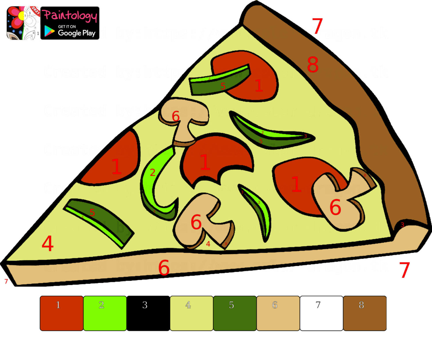 pizza coloring - PbyNo featured