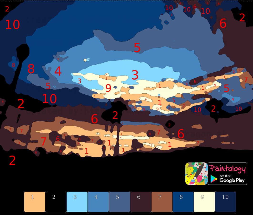 paint by numbers - paint a desert sunset - featured