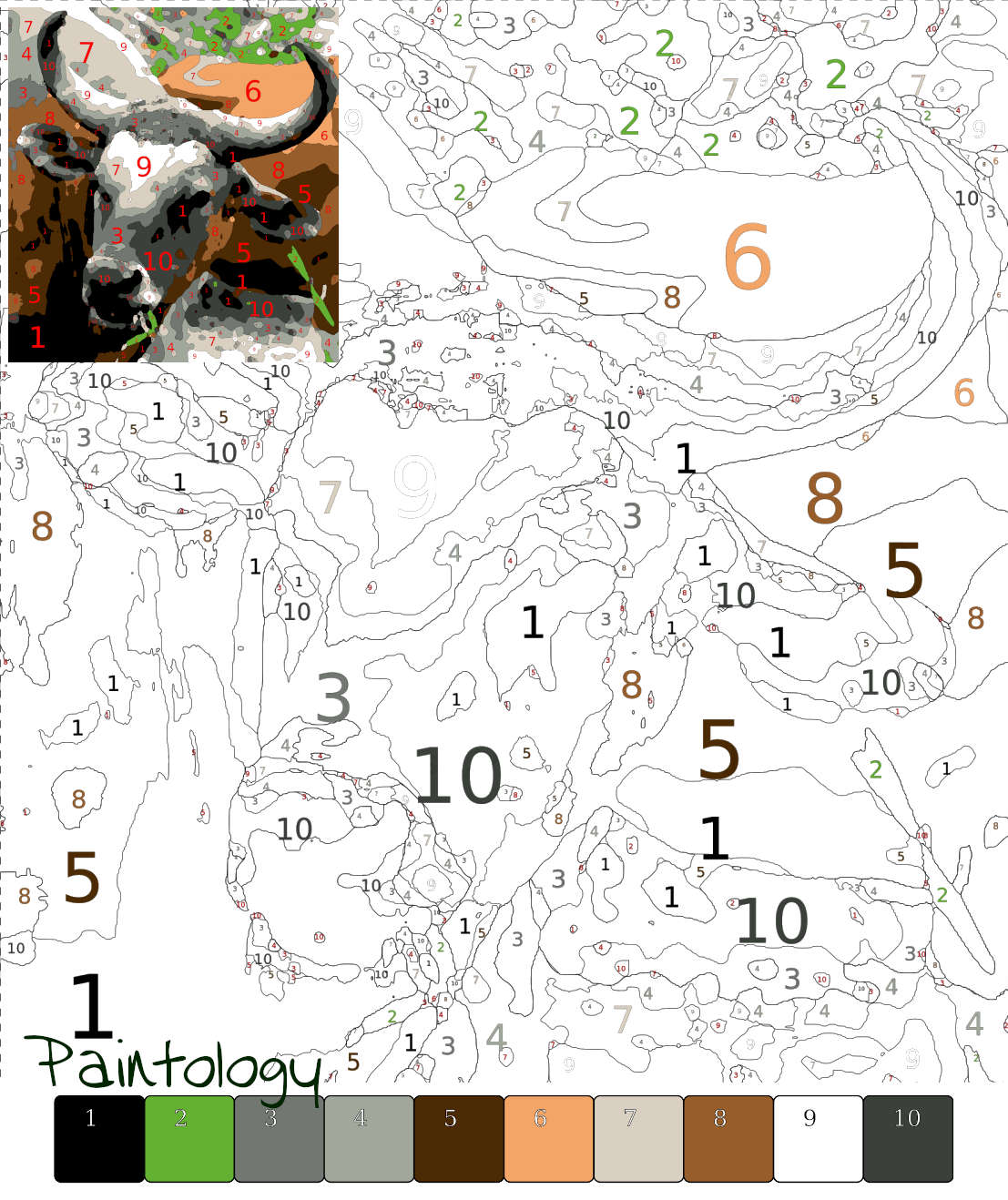 PbyNo - color a bull - template